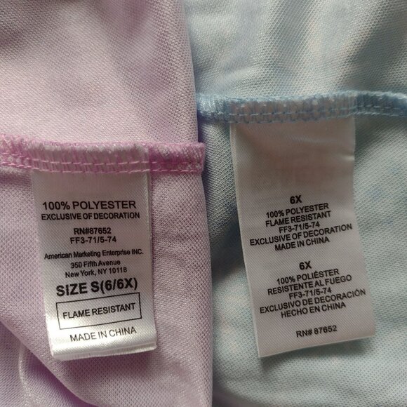 Disney Girls Nightgown Set 6 6X  Frozen Tangled Princess Elsa Rapunzel Dress Up - Picture 9 of 11